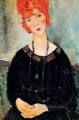 woman with a necklace 1917 Amedeo Modigliani